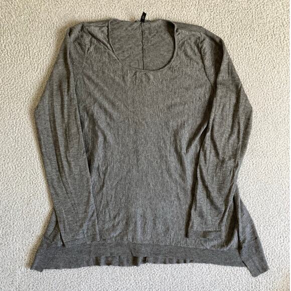 Eileen Fisher Sweater Medium Wool Alpaca Pullover Light Round Neck Gray Minimal - Picture 12 of 14